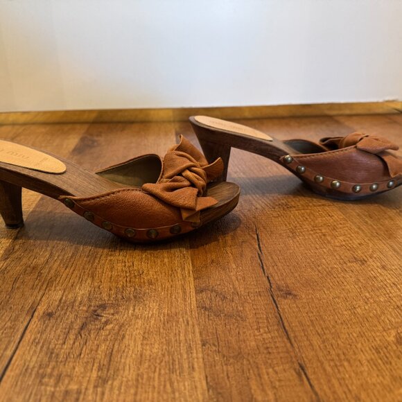 Miu Miu Wooden Platform Sandal - Picture 1 of 7